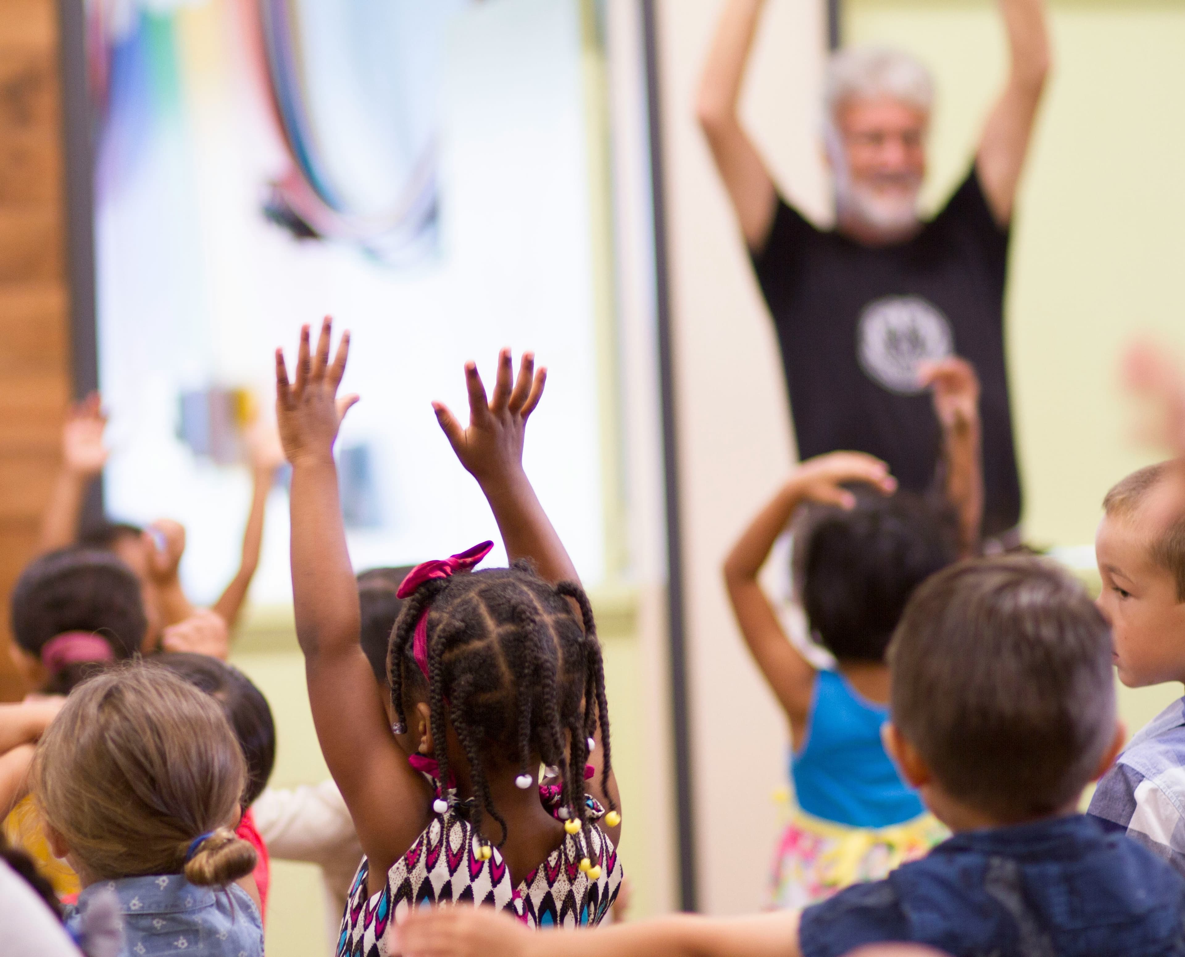 Children taking part in a movement activity